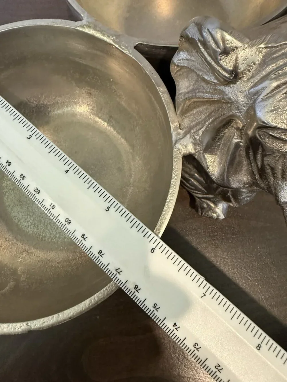 3 Bowl Server Elephant Metal Aluminum by Aspen Home